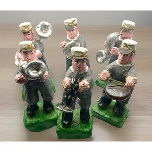 Aurelio Flores Family Marching Band Musicians Folk Art Rare Collection 6 Pieces